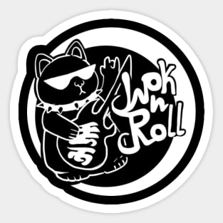 Wok n Roll (White) Sticker